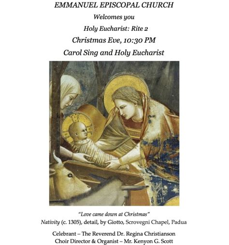 episcopal christmas eve service bulletin